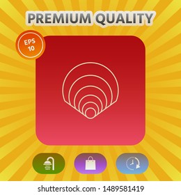 Shell symbol - Line icon for your design