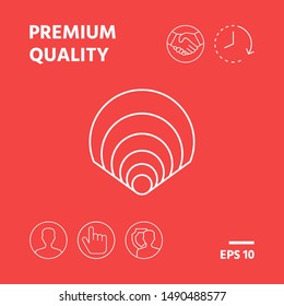 Shell symbol - Line icon for your design