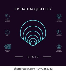 Shell symbol - Line icon for your design