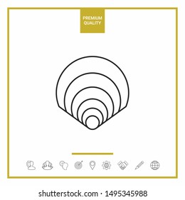Shell symbol - Line icon for your design