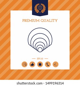 Shell symbol - Line icon for your design