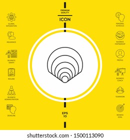 Shell symbol - Line icon for your design