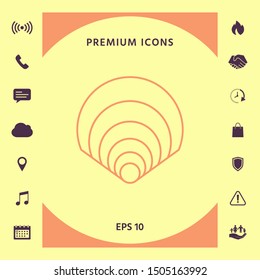 Shell symbol - Line icon for your design