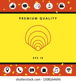 Shell symbol - Line icon for your design