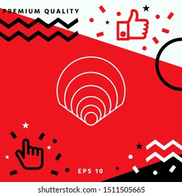 Shell symbol - Line icon for your design