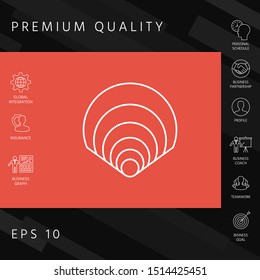 Shell symbol - Line icon for your design