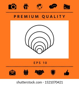Shell symbol - Line icon for your design