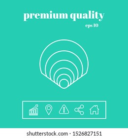 Shell symbol - Line icon for your design