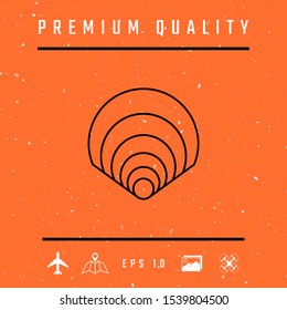 Shell symbol - Line icon for your design