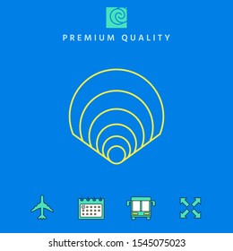 Shell symbol - Line icon for your design