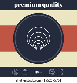 Shell symbol - Line icon for your design