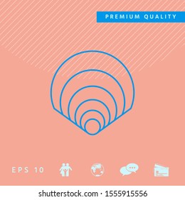 Shell symbol - Line icon for your design