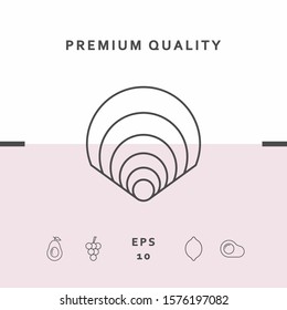 Shell symbol - Line icon for your design