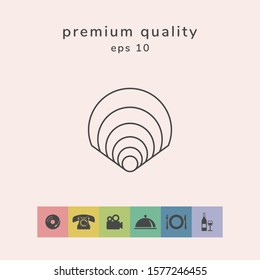 Shell symbol - Line icon for your design