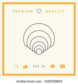 Shell symbol - Line icon for your design