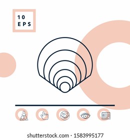 Shell symbol - Line icon for your design