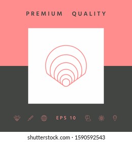 Shell symbol - Line icon for your design