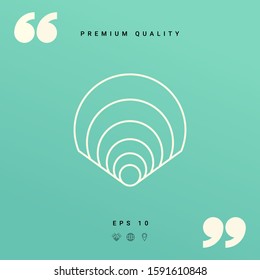 Shell symbol - Line icon for your design