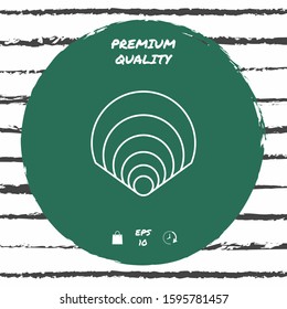 Shell symbol - Line icon for your design