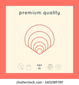 Shell symbol - Line icon for your design