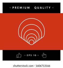 Shell symbol - Line icon for your design