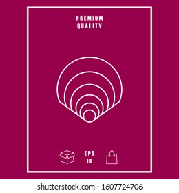 Shell symbol - Line icon for your design
