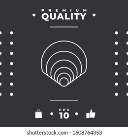 Shell symbol - Line icon for your design