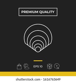 Shell symbol - Line icon for your design