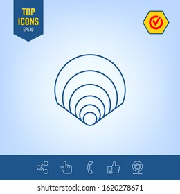 Shell symbol - Line icon for your design
