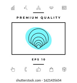 Shell symbol - Line icon for your design