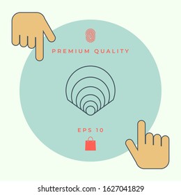 Shell symbol - Line icon for your design
