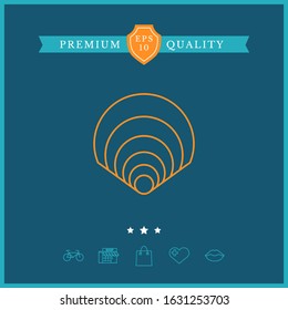 Shell symbol - Line icon for your design