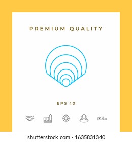 Shell symbol - Line icon for your design