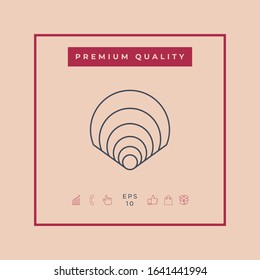 Shell symbol - Line icon for your design