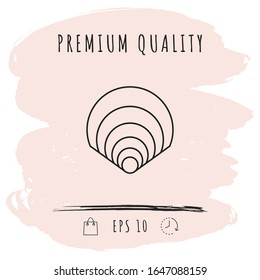 Shell symbol - Line icon for your design