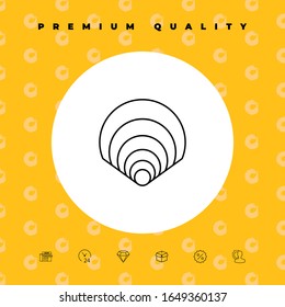 Shell symbol - Line icon for your design