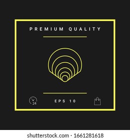 Shell symbol - Line icon for your design