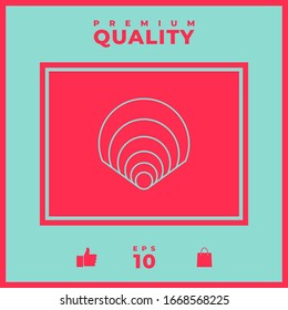 Shell symbol - Line icon for your design