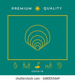 Shell symbol - Line icon for your design
