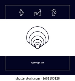 Símbolo de shell - Icono de línea para el diseño