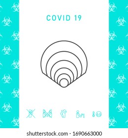 Símbolo de shell - Icono de línea para el diseño