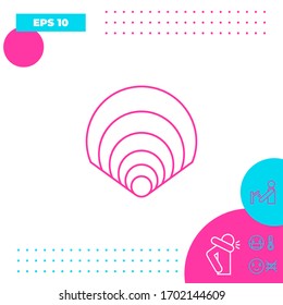 Símbolo de shell - Icono de línea para el diseño