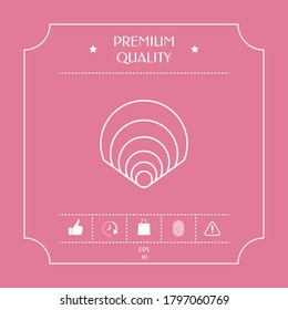 Shell symbol - Line icon for your design