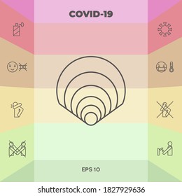 Shell symbol - Line icon for your design