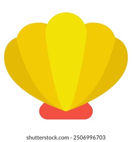 Shell tropical holiday icon illustration