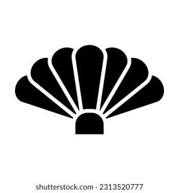 Shell Vector Glyph Icon For Personal And Commercial Use.
