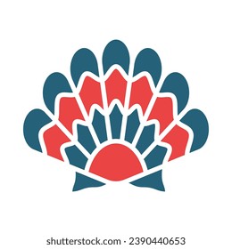 Shell Vector Glyph Two Color Icon For Personal And Commercial Use.
