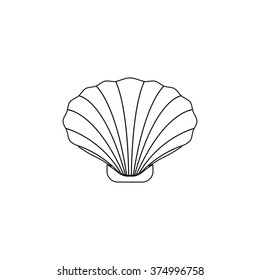 Sea Shell Scallop Black Engraving Vintage Stock Vector (Royalty Free ...