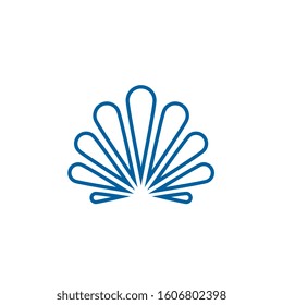 Shell vector icon illustration design template
