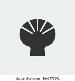 Shell vector icon illustration sign